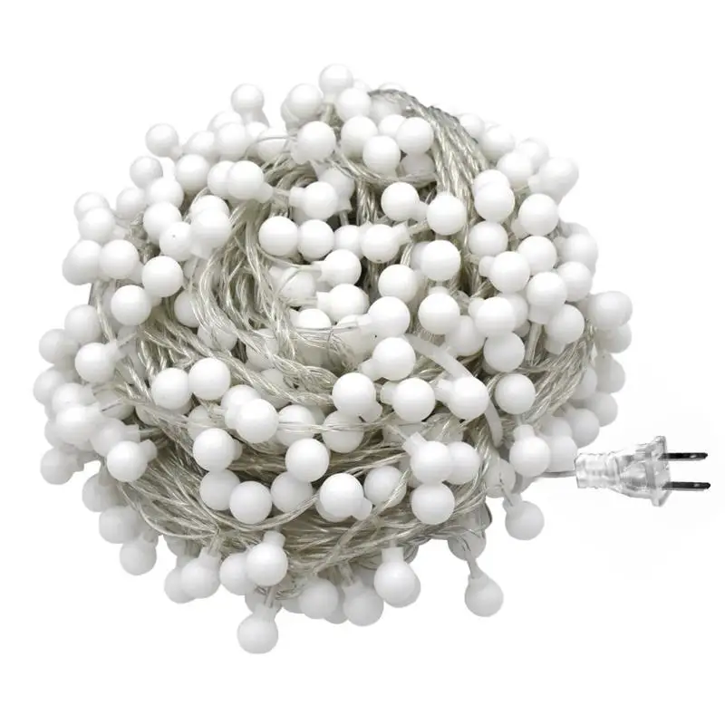 Теплый белый 10 м свет 100 светодиодный Глобус лампы гирлянды струны плагины ресторанов баров Крытый Рождество наружное освещение украшения