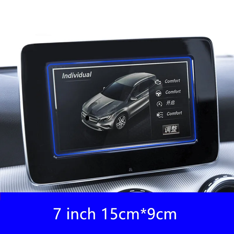 

Car Central Navigation Screen Tempered Film Protective Stickers For Mercedes Benz CLA 180 200 2016-17 Scratch Resistant Decals