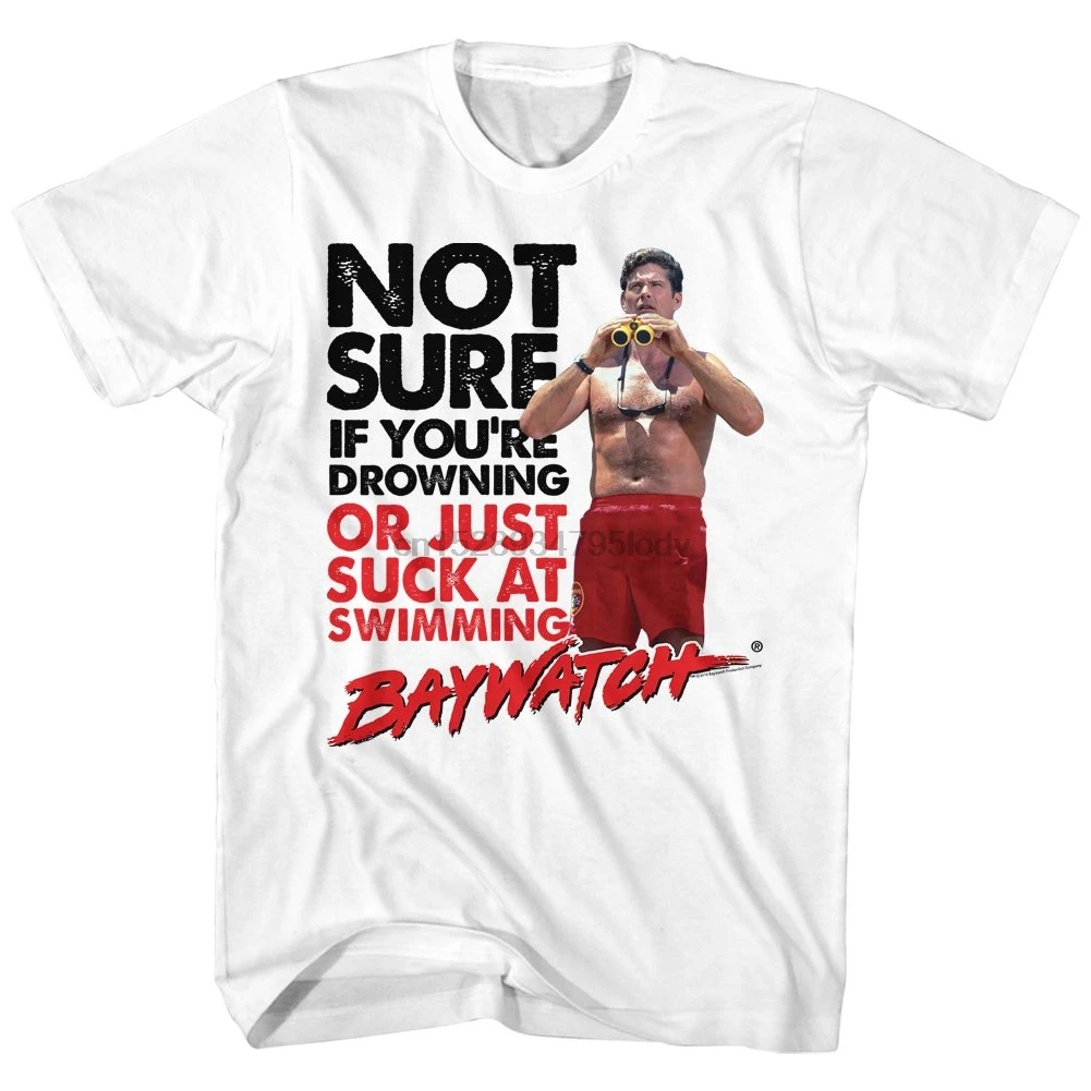 

Baywatch 90's Drama Beach Patrol Lifeguard Drowning Or Suck Adult T-Shirt Tee