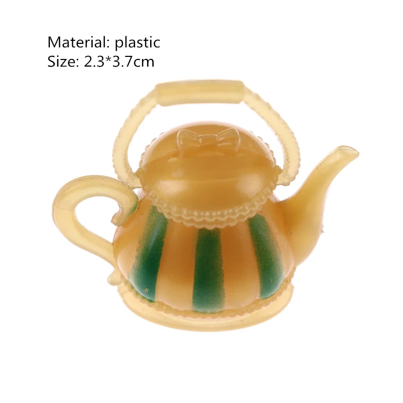 1/12 Dollhouse Classic Toys Miniature Copper Tea Kettle/Tea Pot /cups Pretend Play Furniture Toy for Miniature Kitchen Accessory - Цвет: 10