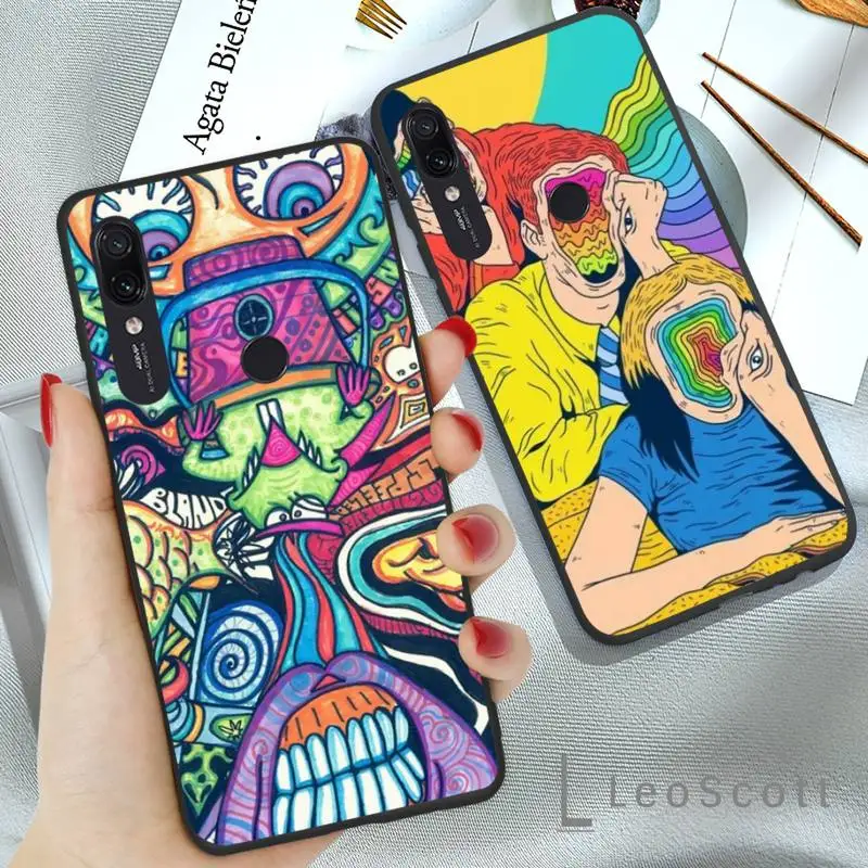 

Colourful Psychedelic Trippy Art Phone Case For Xiaomi Redmi 7 9t a3Pro 9se k20 mi8 max3 lite 9 note 8 9s 10 pro