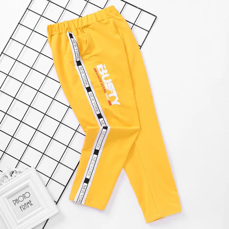 P2099-jiepin-yellow Детские штаны повседневные штаны для мальчиков от 3 до 13 лет одежда для детей длинные хлопковые брюки для мальчиков детская одежда для мальчиков весенние спортивные штаны - Цвет: P2099-jiepin-yellow