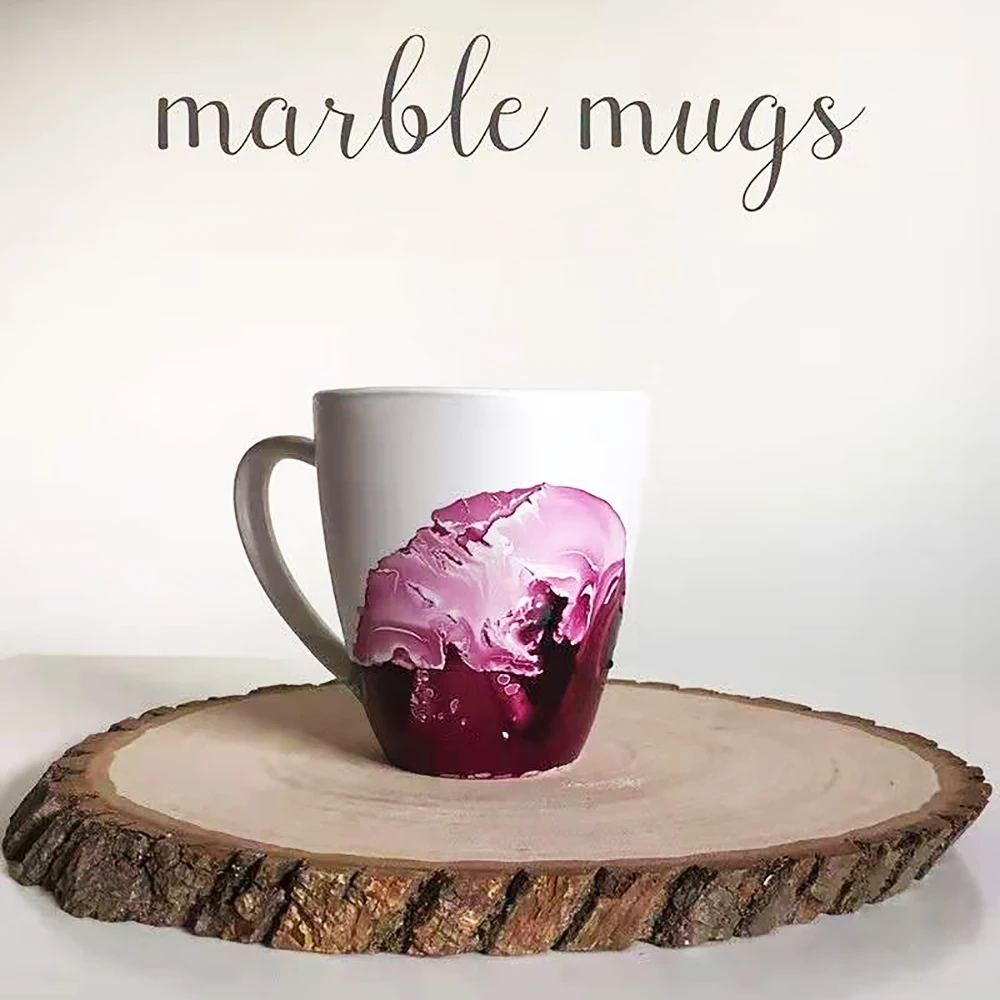 

Diy Mug Personalized Marble Mug Diy Cup Christmas Gifts Nail Polish Mugs Mix Color Ceramic Cup Kitchen Drinking Coffee Mug Cup