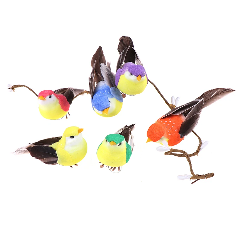 1 шт. красочная искусственная птица пена искусственное перо рождественские