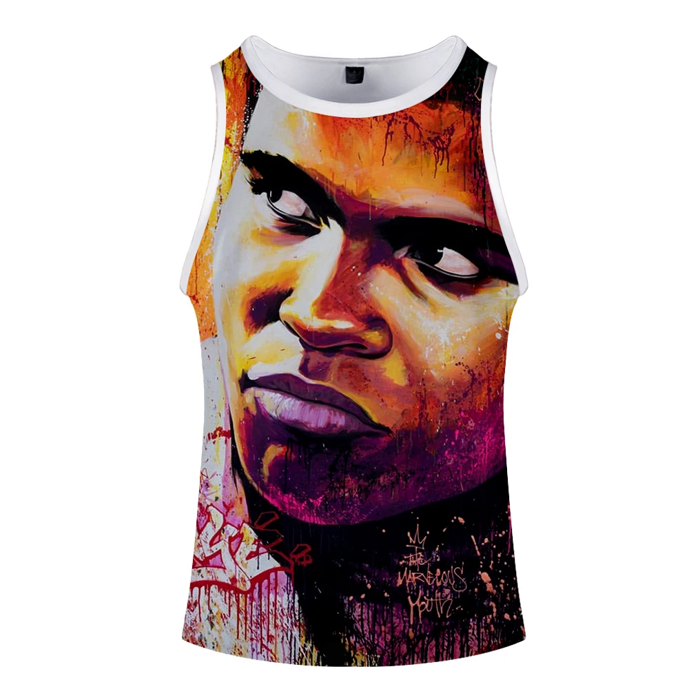 Летние спортивные мужские майки Muhammad Ali, одежда для бодибилдинга, фитнеса, 3D, поплавок, как бабочка, Sting Like A Bee, жилет 1942