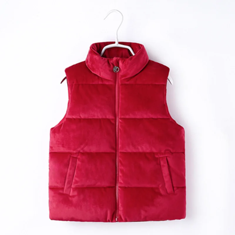 Autumn Winter Warm Children Vest for Baby Girl Waistcoat Kids Clothes Toddlers Jacket Coats Girls Vest 80~150 solid