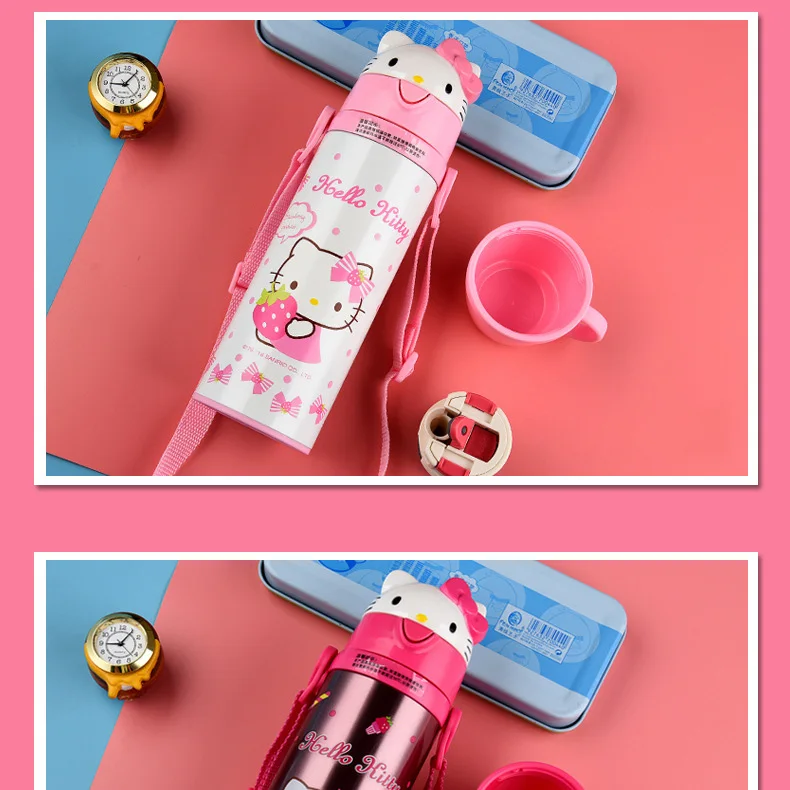 Hello kitty, детская Изолированная чашка, милая чашка принцессы с крышкой, чайник, стеклянный 3753 для молодых студентов