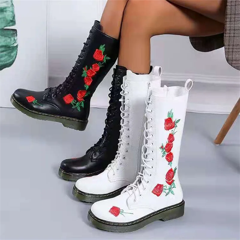 Botas romanas de media caña para Mujer, Tacones con cremallera baja, zapatos  de diseñador, Gladiador, con plataforma, barcos, para invierno, novedad de  2021|Botas a media pantorrilla| - AliExpress