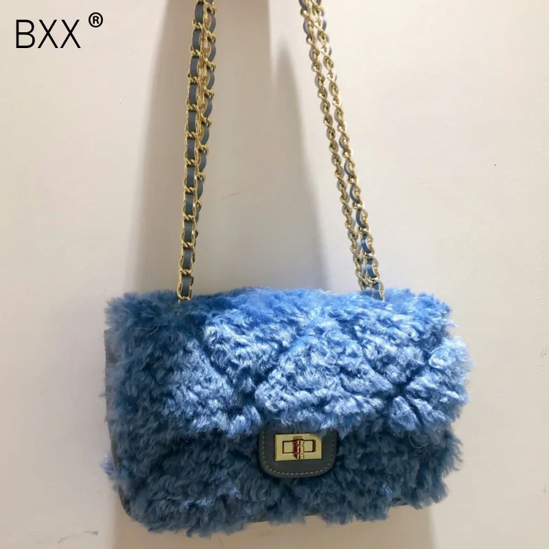 [BXX] Женская сумка, роскошные сумки с цепочкой из искусственного меха, женская зимняя сумка, Большая вместительная сумка на плечо, женская сумка HJ089