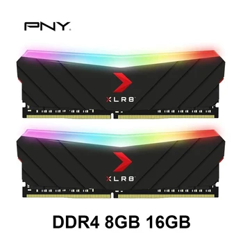 PNY DDR4 RAM 8GB 16GB XLR8 Gaming Epic-X RGB  3200MHz Desktop Memory CAS Latency of 16, 1.35 Volts supports Intel XMP 2.0 1