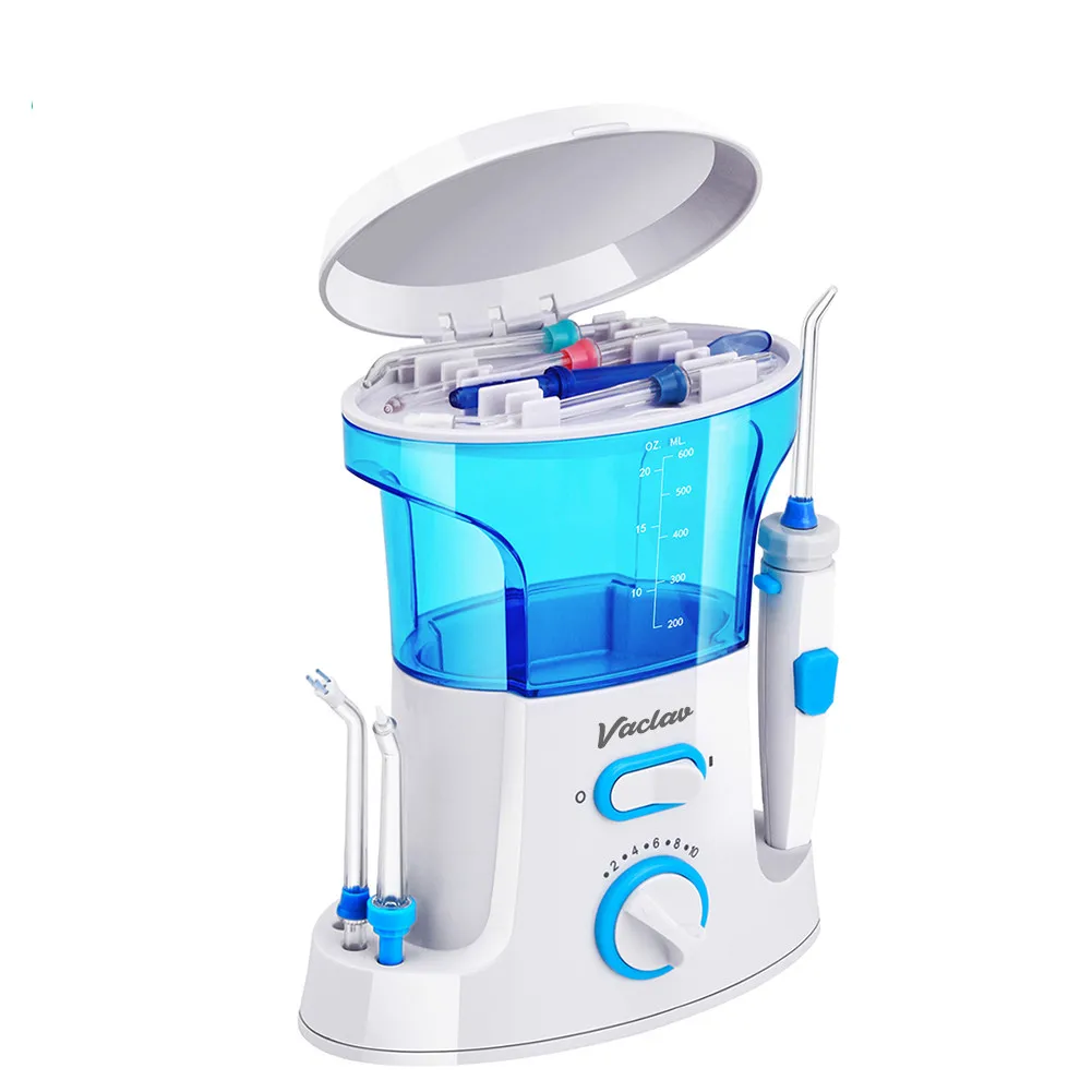 

600ML Portable Oral Irrigator 9 Tips Oral Hygiene Irrigator Dental Water Flosser Jet Waterproof Electric Teeth Cleaner EU Plug