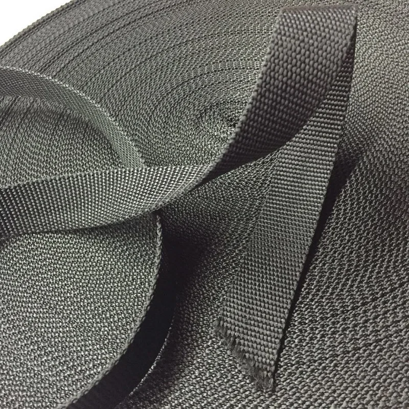 Meetee 10 ярдов 10-50 мм Черный полипропилен тесьма 2 мм уплотненный 900D ремень для наружная лента ремни для сумок сильный ленточный пошив
