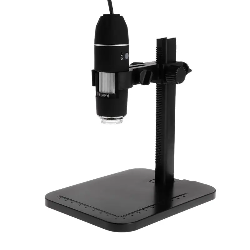 

1600X 8LED USB Digital Microscope Magnifier Camera Endoscope with Ruler Bracket A5YD