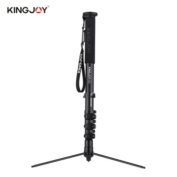 

KINGJOY MP408FL Photography Camera Monopod Tripod Aluminum Alloy 4-Section Adjustable Height with 1/4 In & 3/8 In Screw Mount