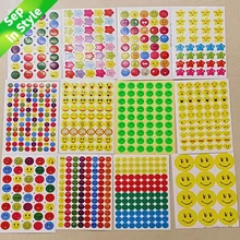 10 листов/партия, Классические кавайные смешанные стили, наградные наклейки, школьный учитель, заслуга, класс, липкая бумажная этикетка, детские наклейки, игрушки