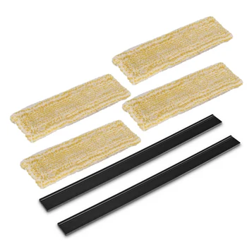 

Peeling Lips And Microfibre Mop Cover Set For Karcher WV2 WV5 2.633-130.0 Replace Attachment Dust Remove(Not Include The Head)