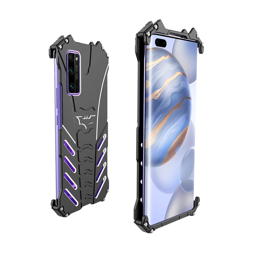 

R-just Phone Protector Case For Honor 30 Pro Metal Aluminum Shockproof Dropproof Cover For Armor Anti-knock Cases