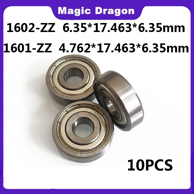 10 Pezzi 1601Zz 1602Zz 1603Zz Cuscinetto 4.762*17.463*6.35Mm 6.35*17.463*6.35Mm Abec-5 Pollici 1601 Zz Z Cuscinetti A Sfera 1601-2Z Cuscinetto