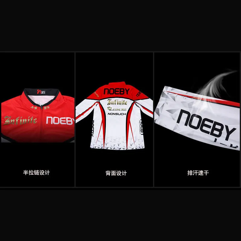 Noeby-Long Sleeve Shirt, Quick Dry, Anti-friction Printing Clothes, Fishery, Fishing Supplies, Accessories