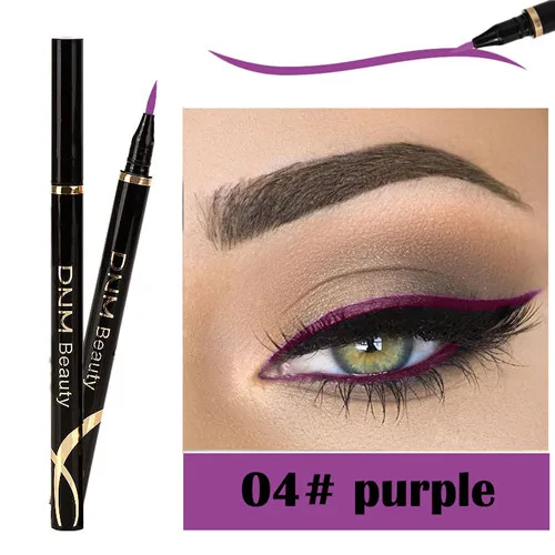 1 шт., матовая цветная жидкая подводка для глаз, водостойкая Черная Подводка для глаз, карандаш, кошачий глаз, инструменты для макияжа - Цвет: 04 Purple