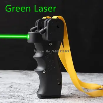 

Powerful Slingshot Green Red Laser Aiming Resin Catapult Laser Sight High Precision Shooting With Rubber Band Outdoor Sports