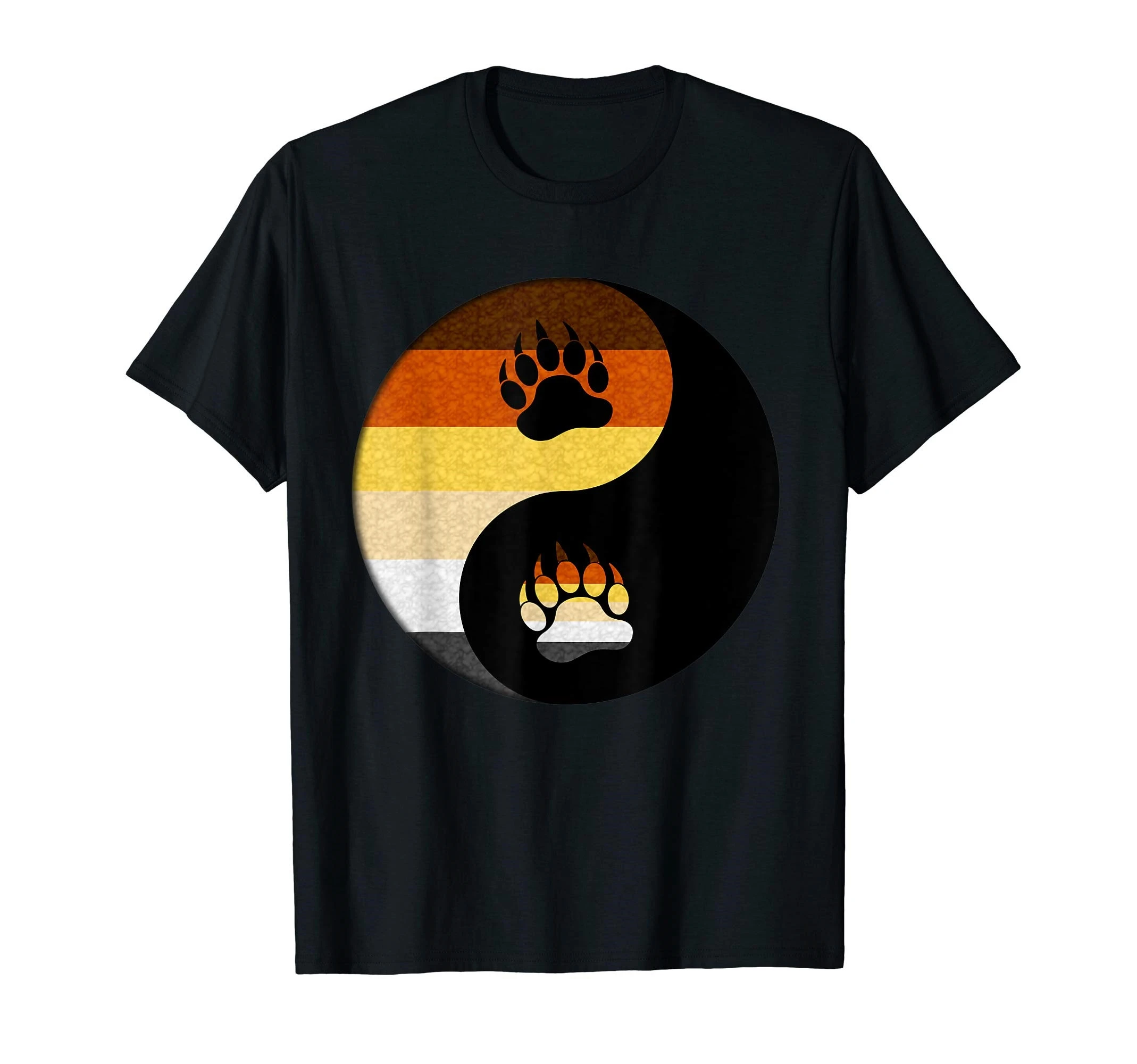

Yin Yang Gay Bear Pride LGBT Flag with Paw Claw T-Shirt