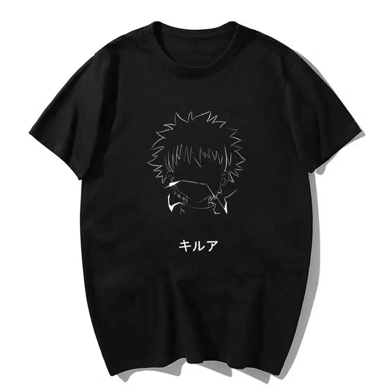 Футболка Hunter X Killua Baka Мужская милые топы мультяшный рисунок каратэ футболка