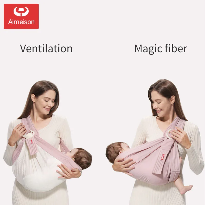 Adjustable Breathable Kids Carrier Sling Portable Breastfeed Feeding Carrying Belt Baby Carrier Wrap Ring Sling ABJ004
