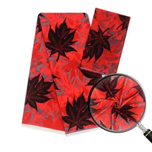 Шелковая восковая ткань Новое поступление цифровой атласный шелк с шифоновым принтом восковая ткань высокого качества африканская ткань для платья S191024