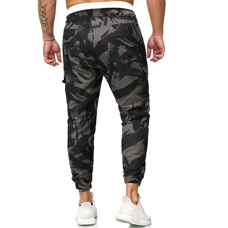 Шаровары мужские модные хлопковые дышащие джоггеры граффити Drawstring Army Pantalon Homme хип хоп Уличная Камуфляж тактические брюки
