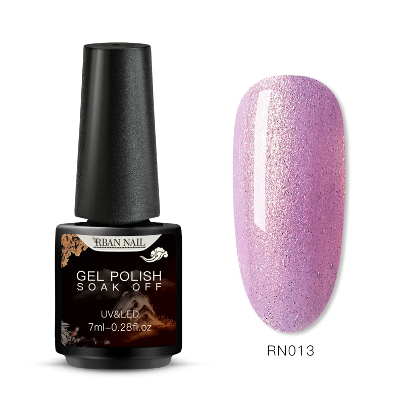 RBAN NAIL 7 мл УФ-гель для ногтей голографический блеск розовый цвет серия Soak Off Гель-лак для нейл-арта лак маникюр дизайн - Цвет: EES05636
