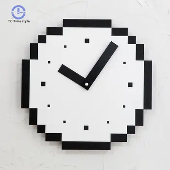 

Wall Clock Mosaic 10 Inch Sleek Minimalist Home Decoration Clock Bedroom Kitchen Living Room Mute Creative Gift