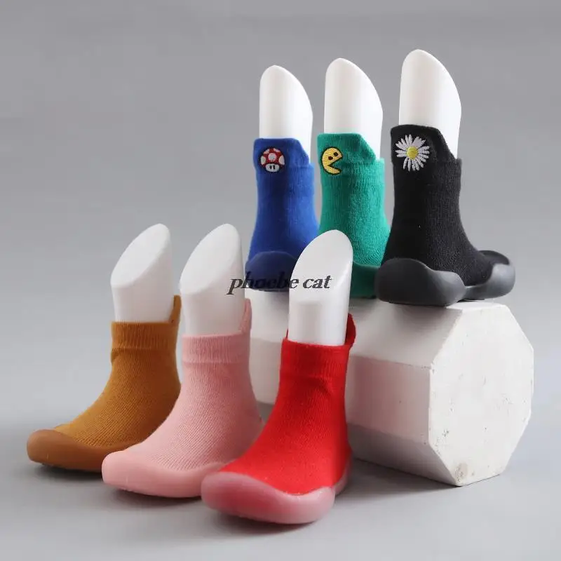 Baby Boys Girls Toddlers Non-Skid Indoor Kids Floor Slipper Solid Casual Children Breathable Cotton Knitted Shoes Ideal Gift baby shoes