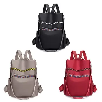 

2019 Fashion Simple Lace Decoration Solid Color Multi-Purpose Women's Bag Multi-Function Nylon Outing Travel Bag 29x14x35cm