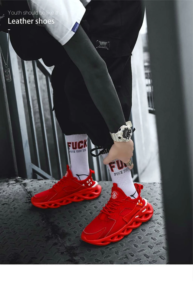 Мужские дышащие кроссовки с лезвием для бега Air Max Sport ShoesTrekking, беговые кроссовки с закручивающейся подошвой, мужские беговые кроссовки