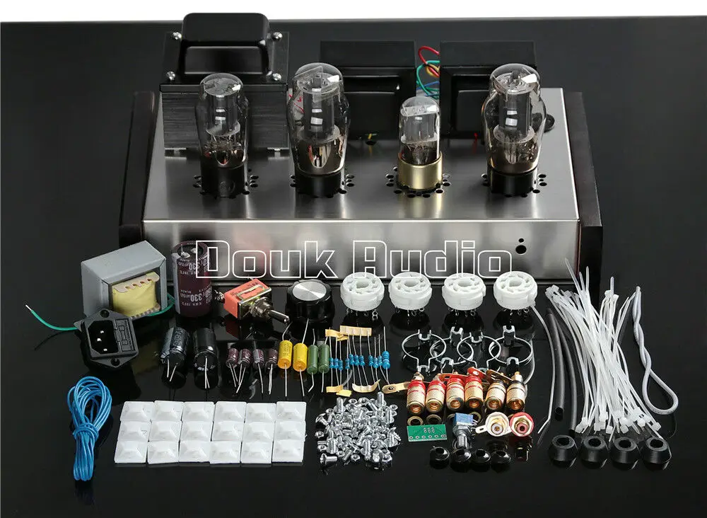 Nobsound 6N9P+ 6P3P вакуумный ламповый усилитель стерео Hi-Fi 2,0 канальный встроенный стерео усилитель мощности ручной работы - Цвет: Full Diy Kit Amp