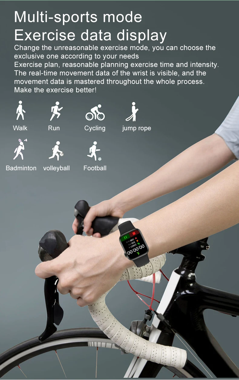 Original M36 Plus 1.8 inch Smart Watch 44MM Bluetooth Call Wireless Charging IP67 Waterproof Music Play Password Lock Smartwatch