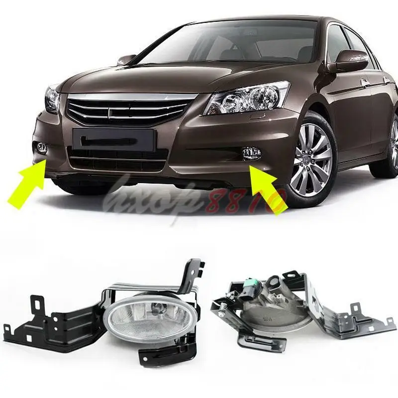 Подходит для Honda Accord 8th 2011-2012 Высокое качество передние противотуманные фары заднего бампера лампы светильник в сборе без лампочки 2 шт