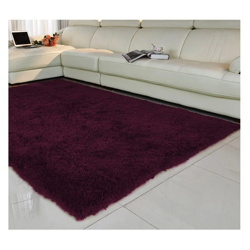 Home Rugs Living Bedroom Plush Rugs Red-wine 120*160cm
