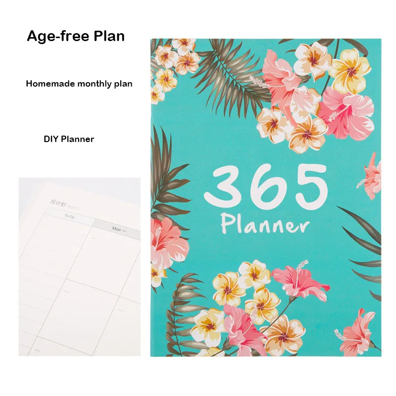 Органайзер для планирования мероприятий A4 блокнот и Журнал DIY 365 дней план записная книжка Kawaii ежемесячный недельный график записная книжка - Цвет: DIY Self-filled Plan