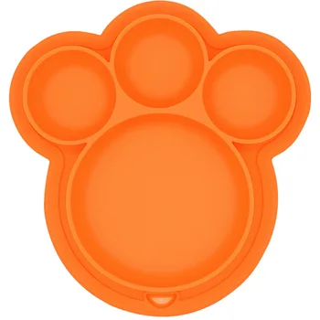 

Dinner Dish Bowls Kids Baby Plate Training Children Cartoon Toddler Food-grade Silicone Home Feeding Suction Shape