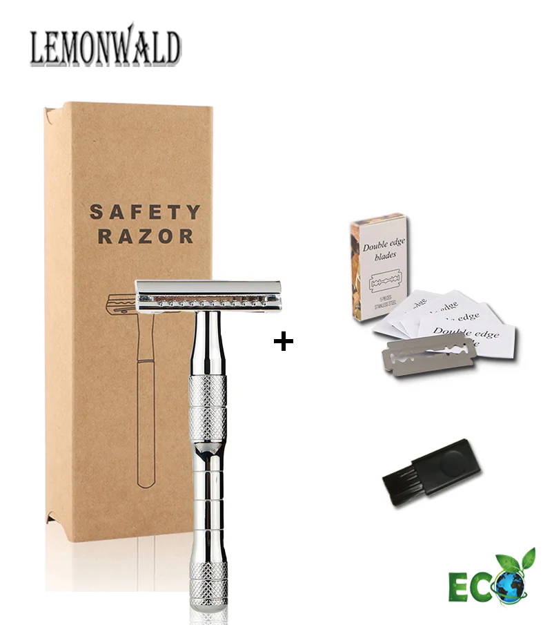 LEMONWALD Серебро Double Edge Безопасность бритвы для Для мужчин классический ручной