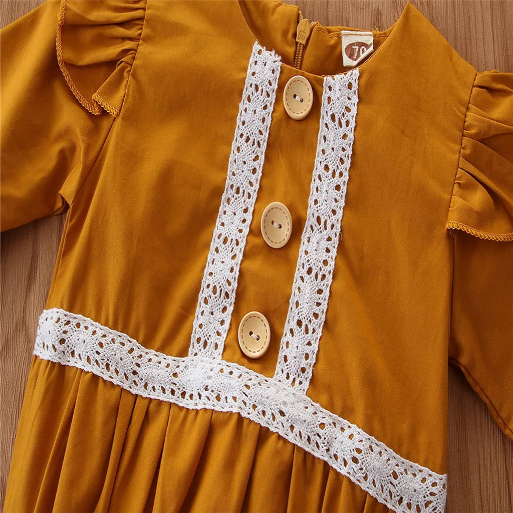 Newborn baby jumpsuit Infant Baby Girls romper Long Sleeve Ruffled Patchwork Lace Romper+Headband 2pcs Outfits Sets clothing