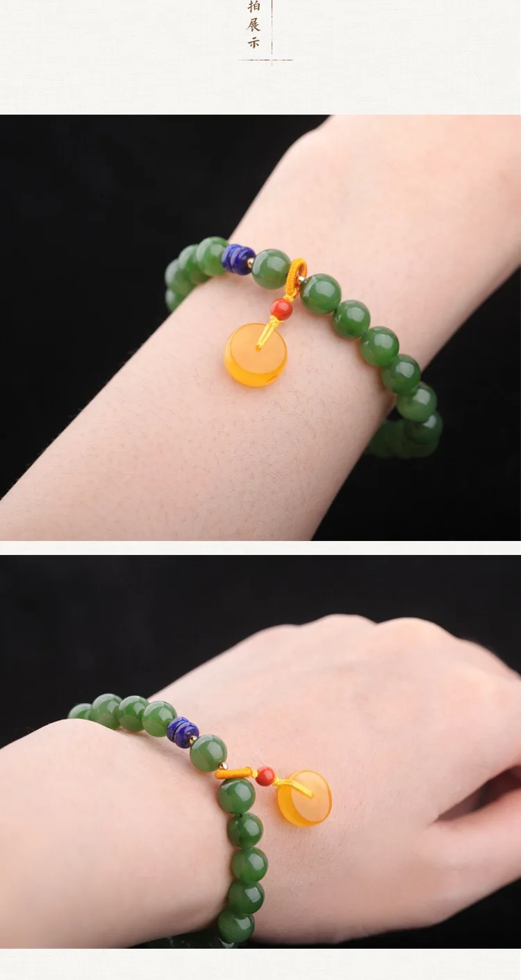 Подвескаиз натурального камня jade Jasper браслет из бисера Подвеска из пчелиного воска тренд популярные ювелирные изделия для мужчин женщин амулет подарки