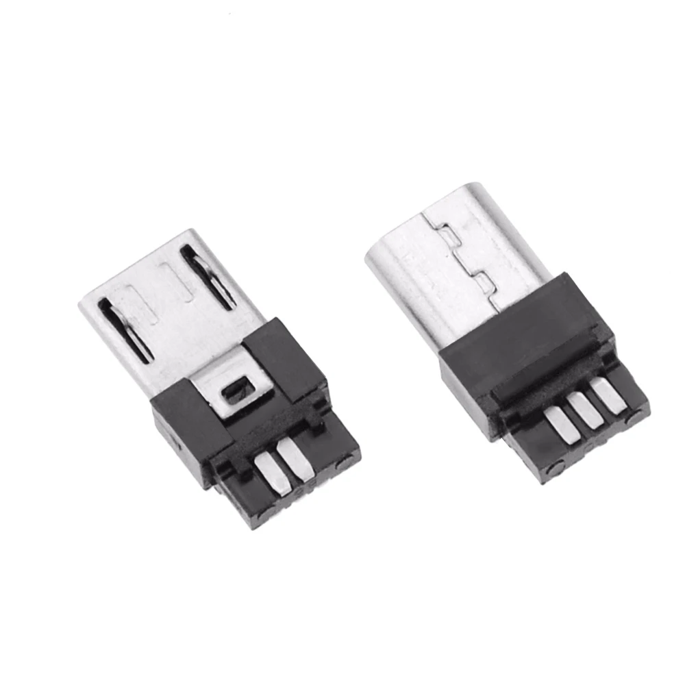 10 шт. 4 в 1 Micro USB 5PIN штекер разъема Черный/Белый Сварочные данные OTG интерфейс линии DIY кабель для передачи данных Аксессуары