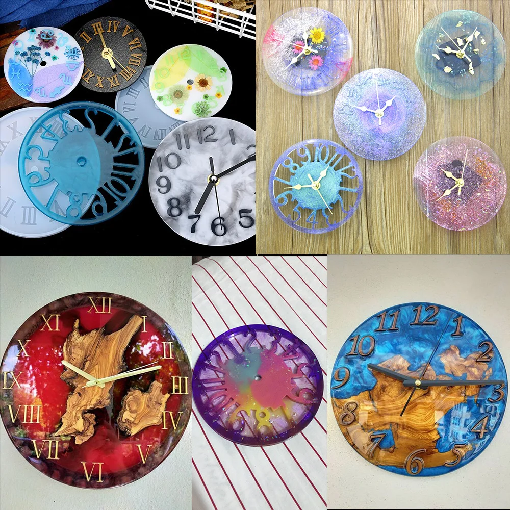 1pcs Arabic Numerals Clock Silicone Mold Handmade Crafts Clock Epoxy Resin Molds For DIY Jewelry Making Finding Tools Supplies