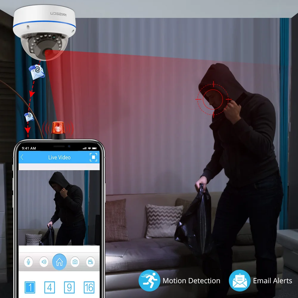 Система видеонаблюдения MISECU 8 каналов 1080P POE NVR|Система наблюдения| |