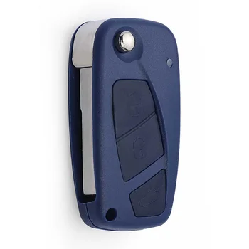Keyforkess 434MHz PCF7946 / PCF7941A sostituzione del Chip 3 pulsanti Flip Remote Car Key Fob per Fiat 500 Panda Idea Punto Stilo Ducato - KEYECU 434MHz PCF7946 PCF7941A sostituzione del Chip 3 pulsanti Flip Remote Car Key Fob per