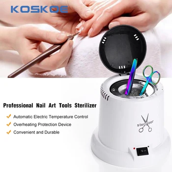

KOSKOE Nail Sterilizer Temperature Machine Box Ball Disinfection Nail Sterilizer Tools Glass Ball Disinfecting Set