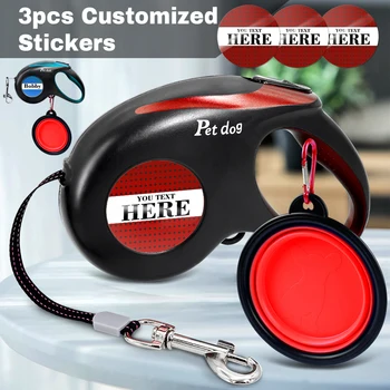 

5m Dog Leash Custom Retractable Dog Leash Automatic Extending Pet Puppy Walking Leash Lead & Dog Bowl Set For Small Medium Dogs